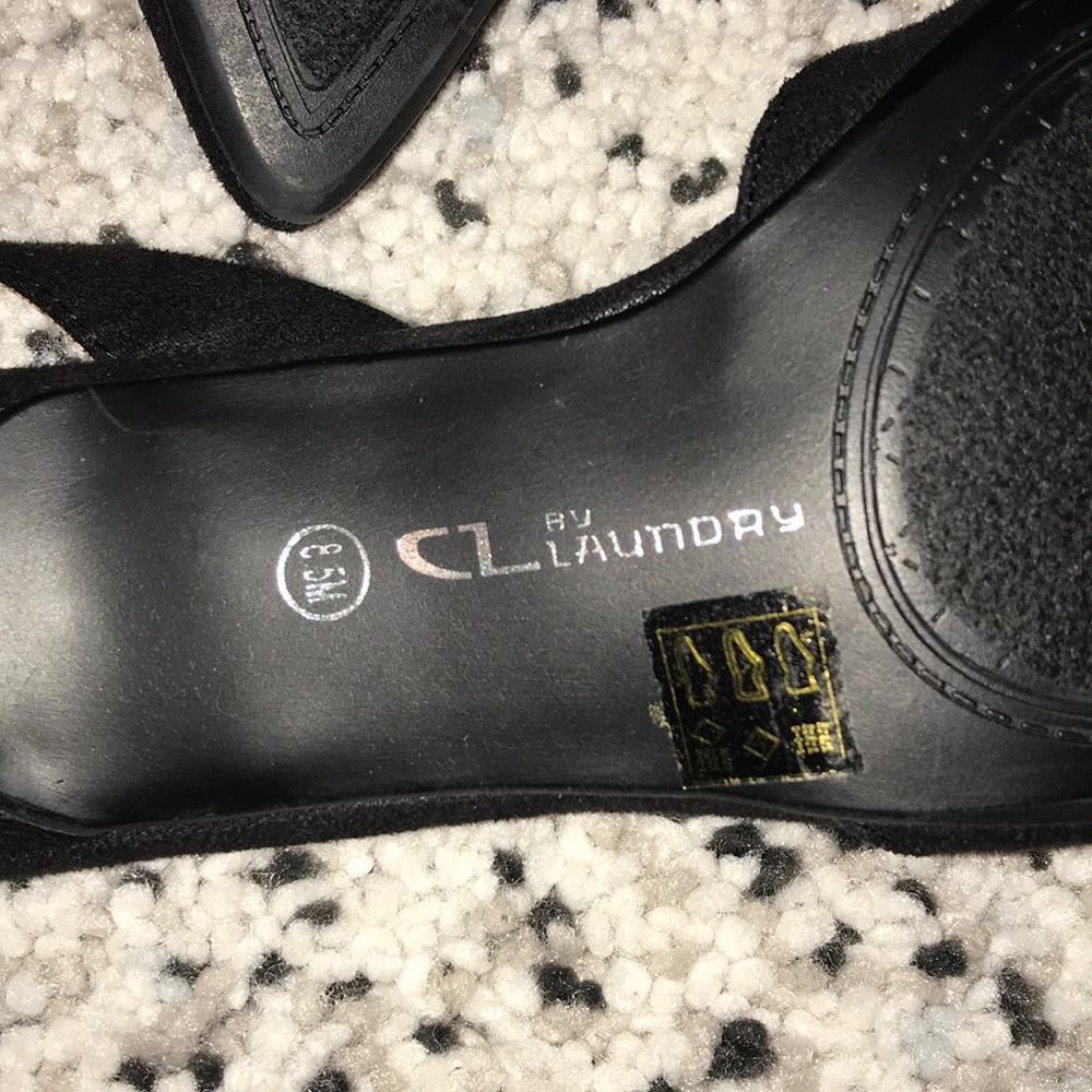 SOLD 🆕 Chinese Laundry Black suede slingbacks - Picture 8 of 9